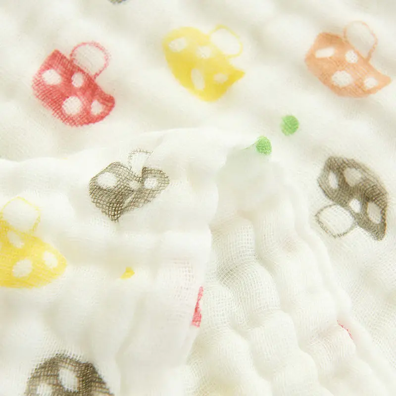 

4pcs/lot cartoon baby towel pure cotton muslin face towel super absorbent handkerchief square scarf quick-drying 25*50