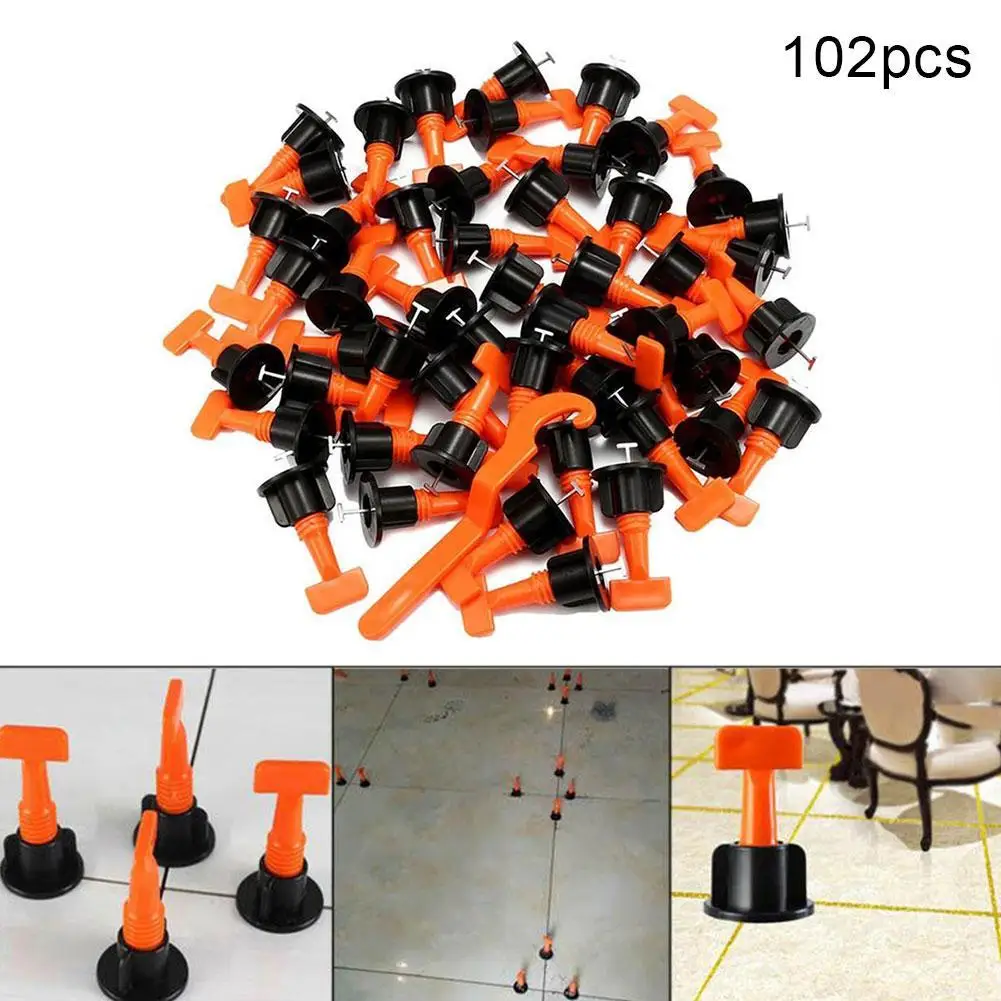 

102 X Tile Positioning Flat Ceramic Floor Wall Construction Tools Reusable Kittile System For Tile Leveler Leveling Tile T7L7