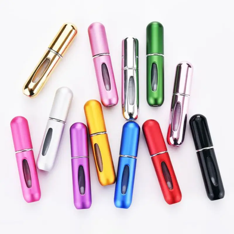 

5 ml / 8 ml Portable Travel Mini Container Aluminum Refillable Perfume Spray Bottle Empty Cosmetic Storage Bottles