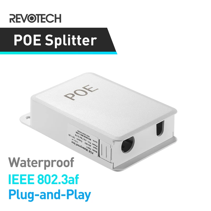 Водонепроницаемый уличный PoE сплиттер IEEE 802.3af 10/100 Мбит/с Power over Ethernet для IP-Камеры 48