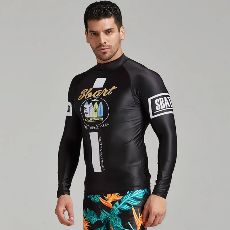 Мужская рубашка для плавания с длинным рукавом быстросохнущая футболка дайвинга