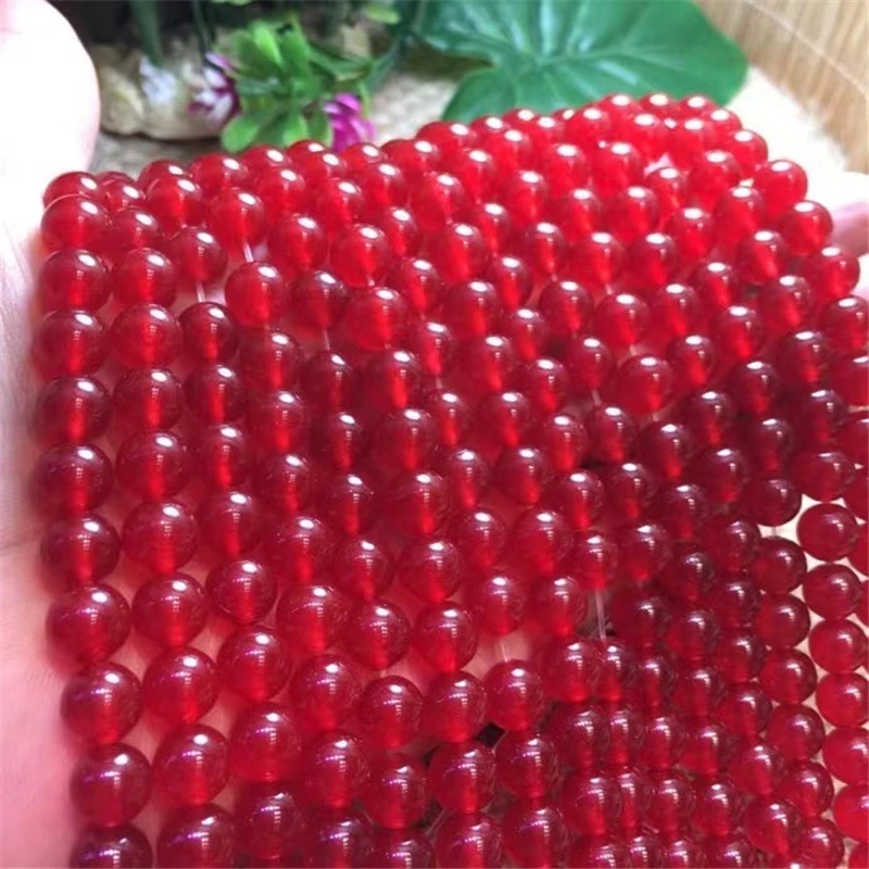 Бусины Из Красного халцедона круглые бусины-разделители аксессуары для