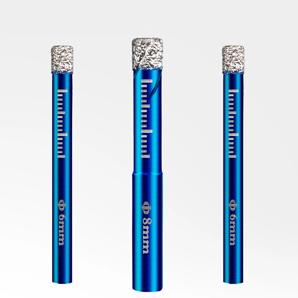 1 шт. прочное сверло с алмазным покрытием для сухого бурения стеклянного