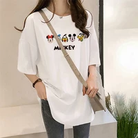 mickey mouse short sleeved t shirt summer womens cotton thin section loose high quality girl top cartoon cute clothing