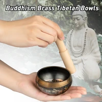 buddhism brass tibetan bowls tibetan singing bowl 8cm antique design suitable for yoga meditation sound healing chakra balancing