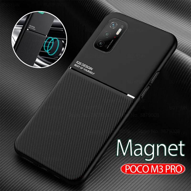 magnetic car phone case for xiaomi poco m3 pro xiomi pocophone poko m3 m 3 3pro magnet shockproof hybrid silicone phone cover free global shipping