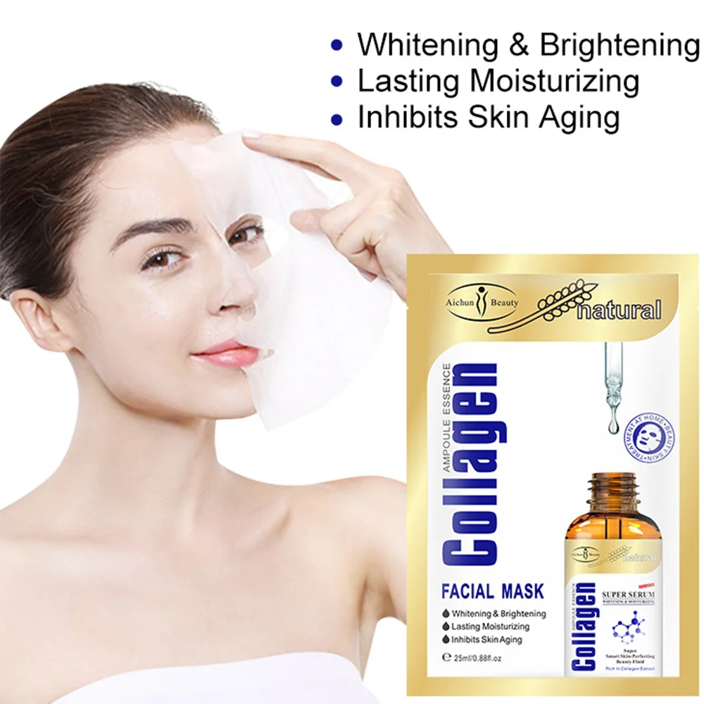 Коллагеновый увлажняющий с гиалуроновой кислотой маска для лица подавляет