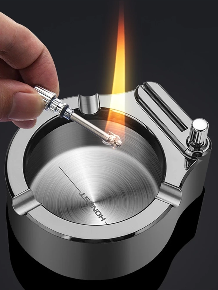 

Ten thousand retro metal ashtray lighter cutting-wind kerosene silencer lighter office decoration men's gadgets