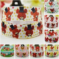 22mm 25mm 38mm 75mm the bears school cartoon character printed grosgrain ribbon party decoration 10 yards mul107