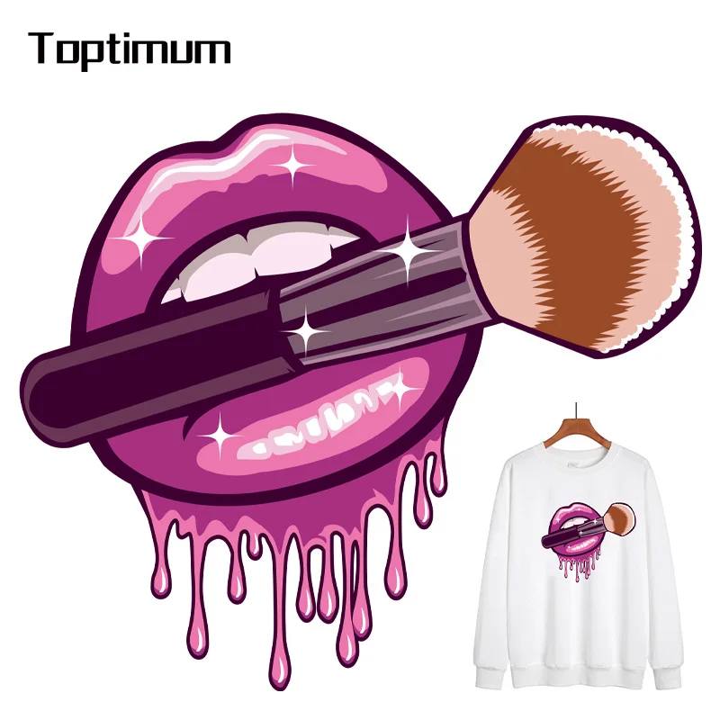 Красные полосы для помады патчи нанесения наклеек на одежду аппликация макияжа -