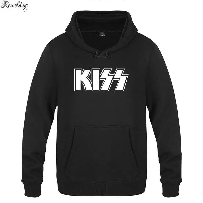 

Rock Band KISS Print Hoodies Men Hip Hop Fleece Long Sleeve Pullover Sweatshirt Winter Skate Tracksuit Hoody Moleton Masculino