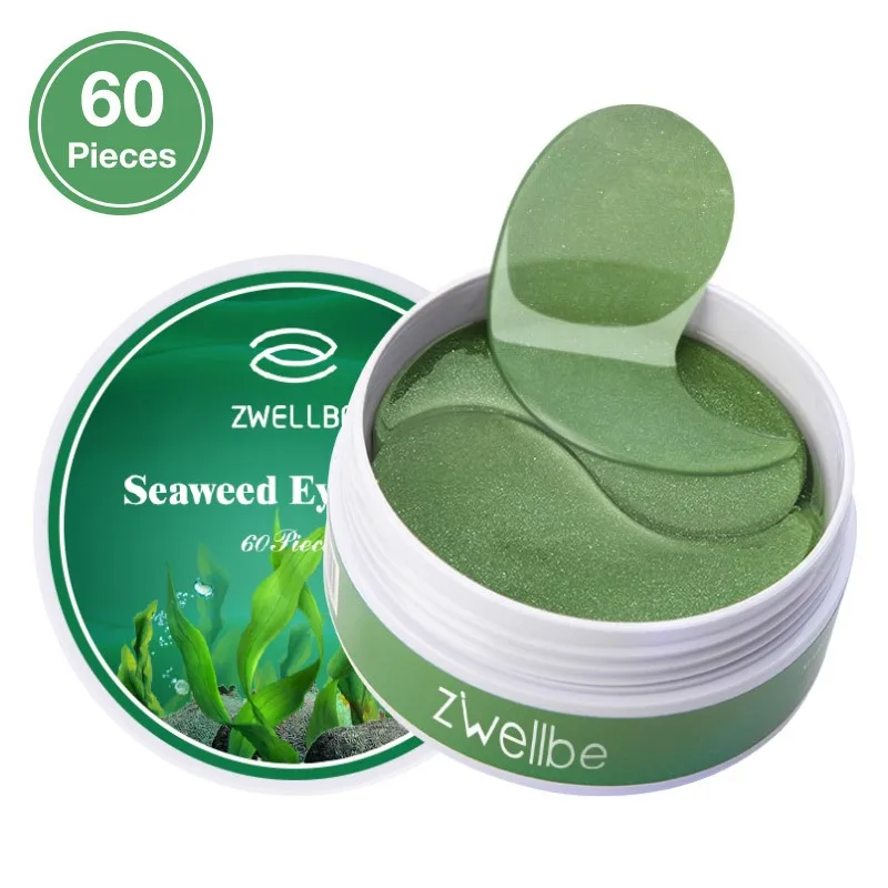 seaweed Отбеливающая укрепляющая маска для глаз 60 шт. увлажняющая маска для глаз с экстрактом черники и черного жемчуга удаляет темные круги маска для сна уход за лицом - Цвет: seaweed