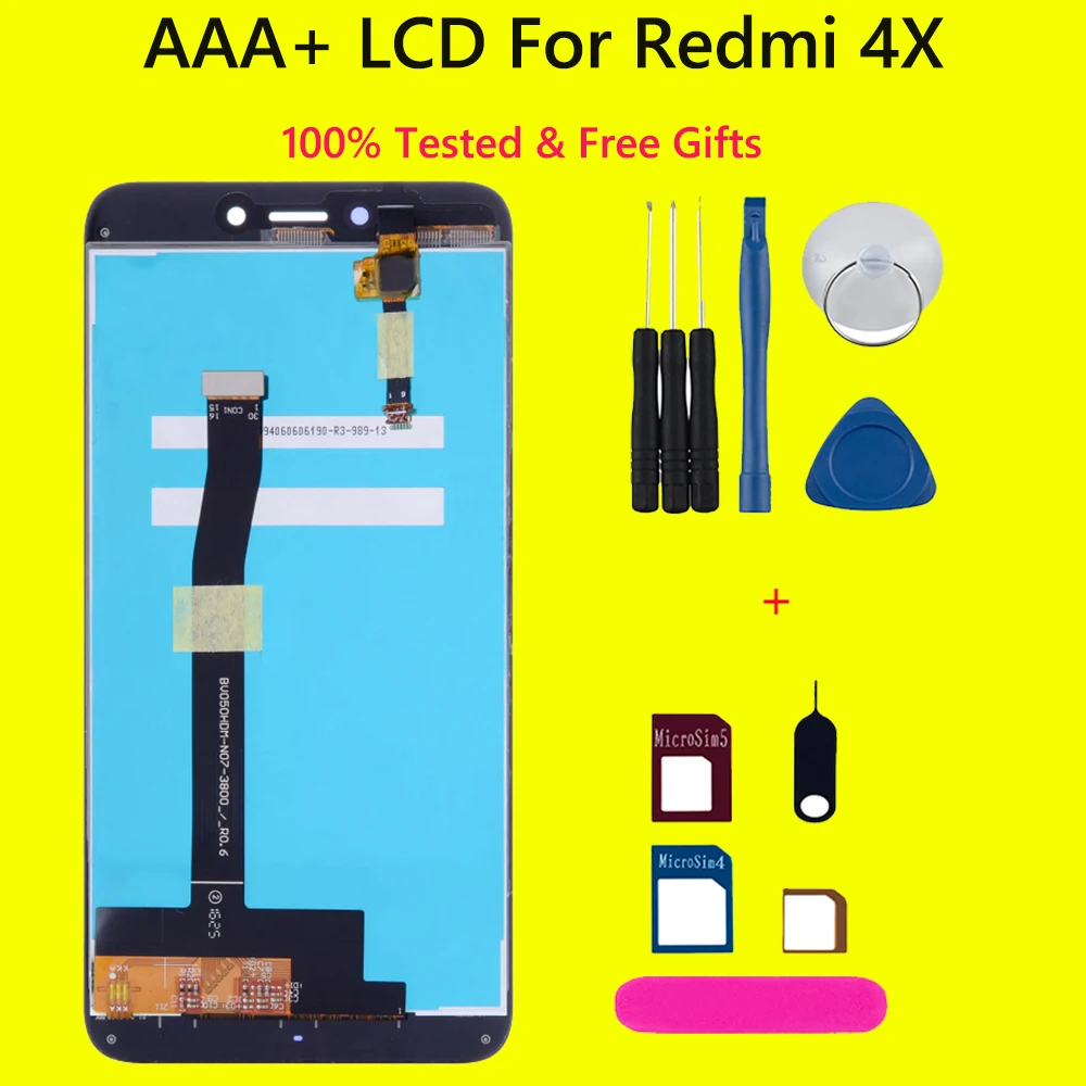 Новый дисплей для XIAOMI Redmi 4X LCD сенсорный экран с рамкой Prime ЖК Pro Замена|Экраны