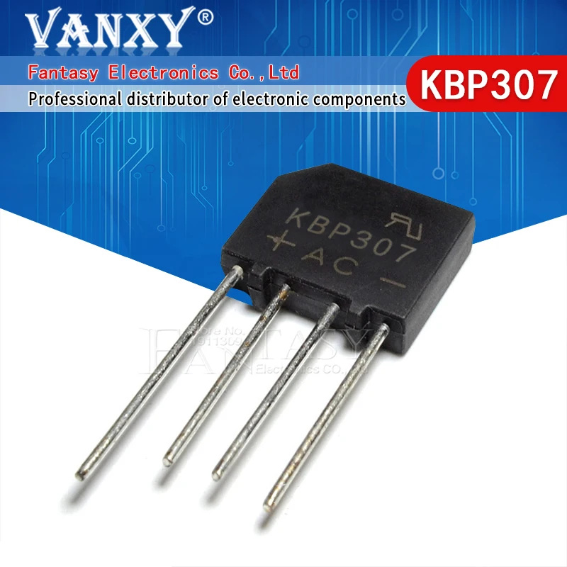 100 шт. KBP307 KBP 307 3A 700V плоский мост выпрямитель Новый и оригинальный IC | Электронные