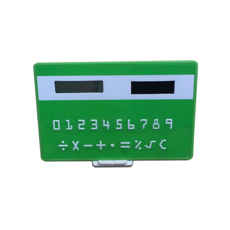 Ультра тонкий карманные карты калькулятор на солнечных батареях Мощность