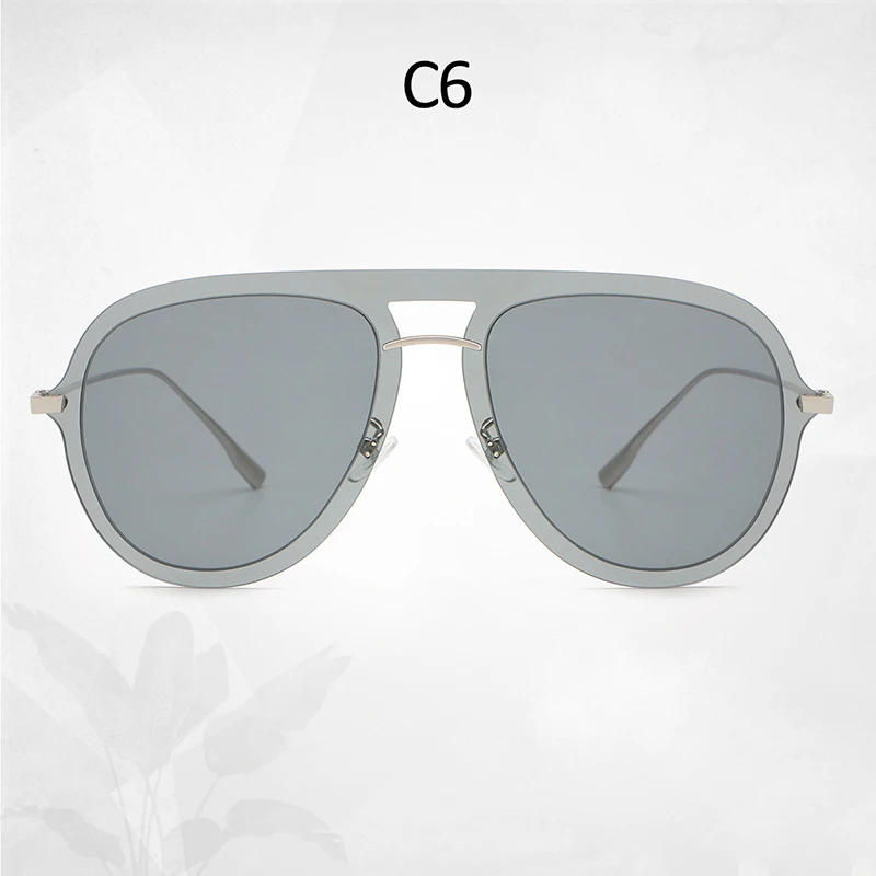 New Vintage Rimless Pilot Sunglasses Women Men Retro Fashion Sun Glasses Trendy Lady Luxury Brand Eyewear Men Silver Gray Shades