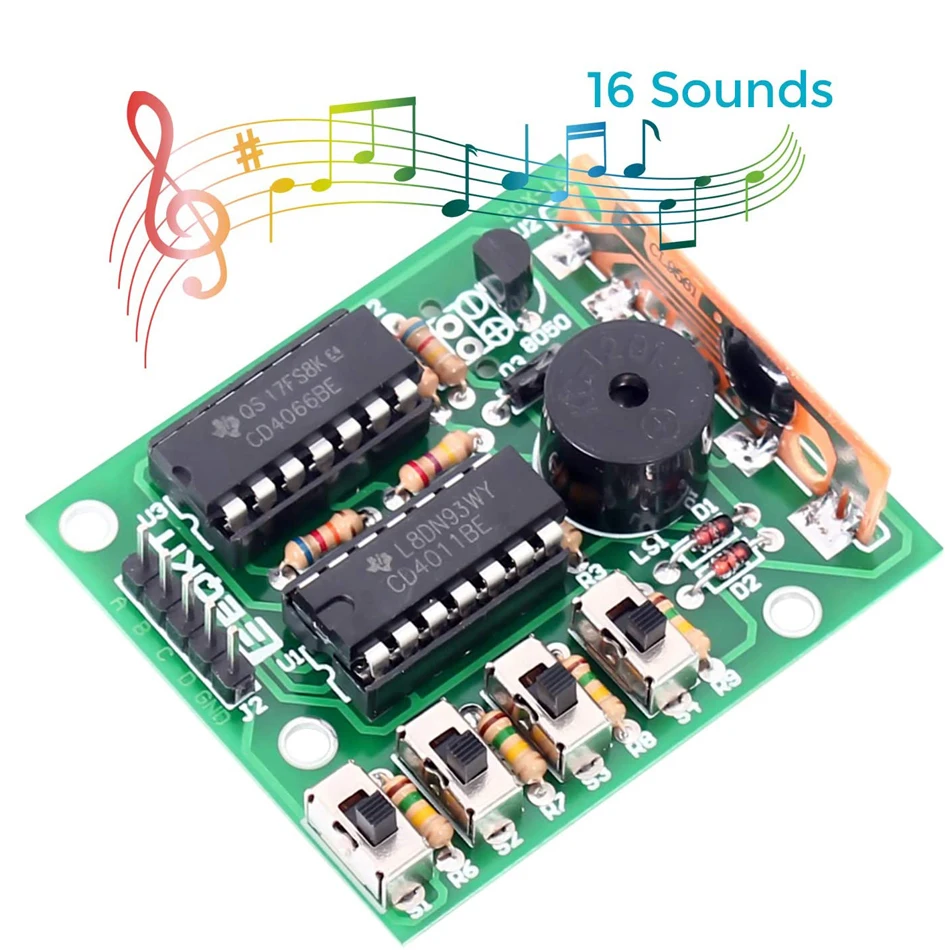 

DIY Electronic 16 Music Sound Box DIY Kit Module Soldering Practice Learning Kits for Arduino