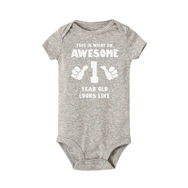 Комбинезон детский с коротким рукавом на 1 год | Детская одежда и обувь