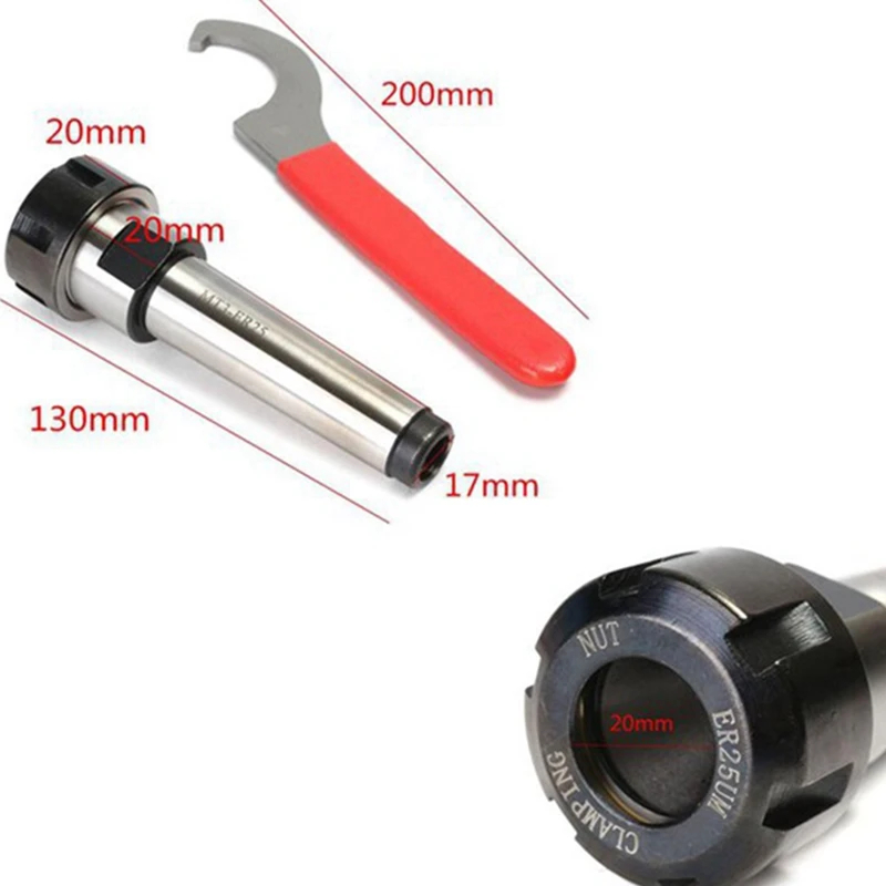 

9Pcs Er25 Spring Collets+1Pcs Mt3 M12 Er25 Collet Chuck Morse Taper Holder for Cnc Milling Lathe Tool