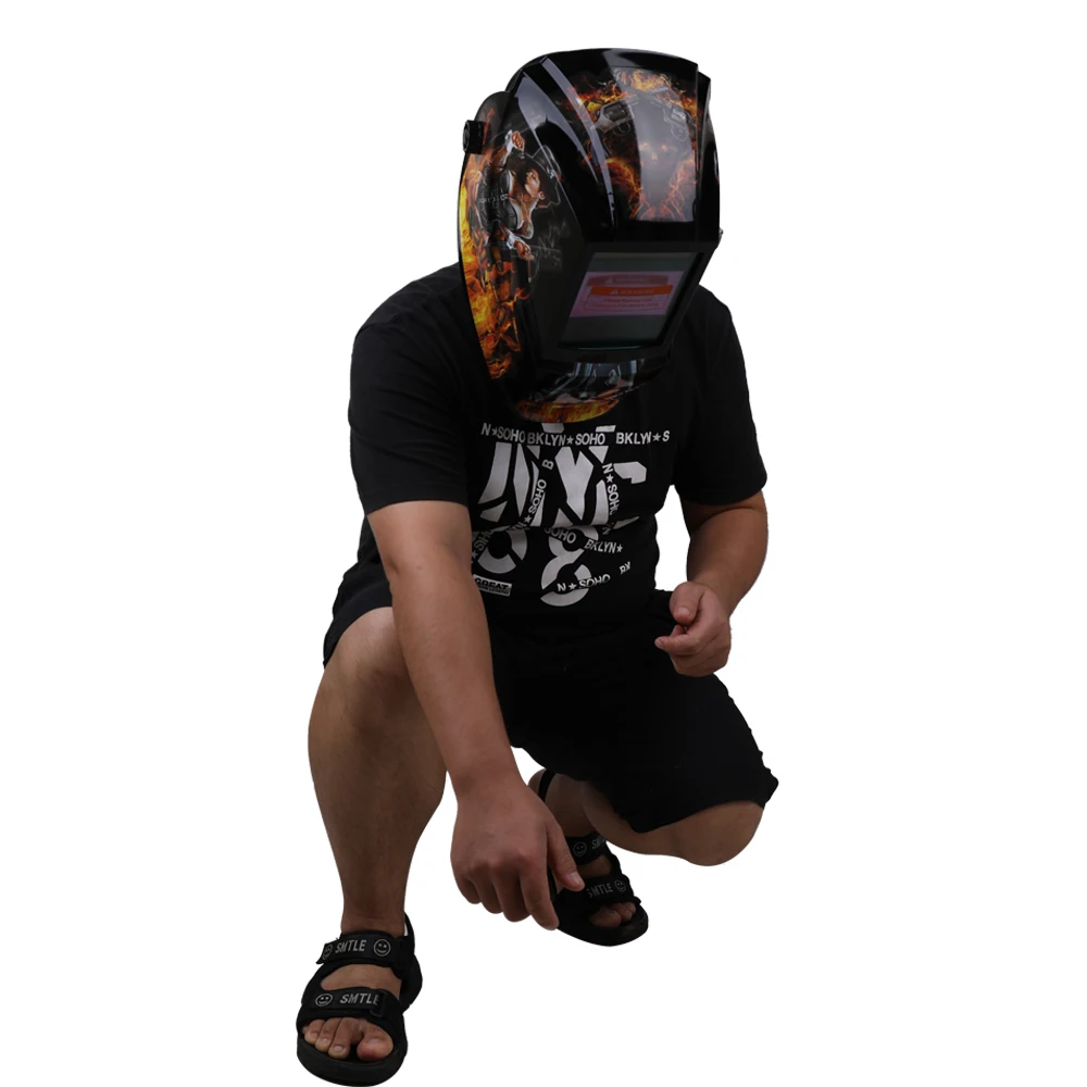 

New Solar Energy Automatic Dimming Welding Mask TIG Spot Welding Helmet with Large Window and 4 Sensors External Adjustment