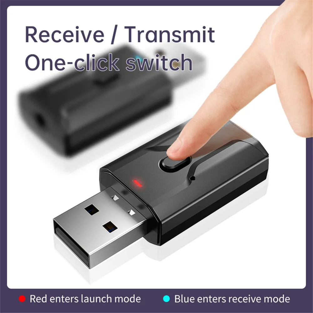 4 в 1 Bluetooth5.0 аудио приемник передатчик мини стерео Bluetooth AUX USB 3 5 мм Jack для ТВ