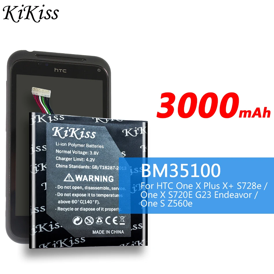 Мощный аккумулятор для htc One X Plus S728e/One S720E G23 Endeavor/One S Z560e BM35100/BJ83100 бесплатный набор