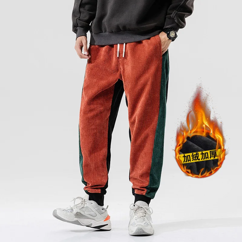 

Corduroy Harem Pants Men Joggers Sweatpants Japanese Streetwear Men Pants Trousers Casual Mens Pants 2020 M-5XL
