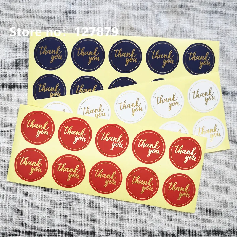 100 шт./лот 2 8 см уплотнительная упаковка этикетка наклейка круглая Золотая