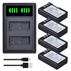 4 шт. 1800 мАч EN-EL9 EN EL9 Литий-ионный аккумулятор + светодиодный двойной зарядное устройство с портом Type C и Micro USB для камеры Nikon D40 D40X D60 D3000 D5000