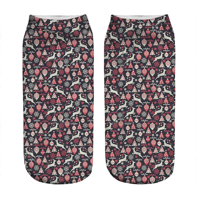 

Женские носки, милые носки с принтом рождественского оленя, женские носки в стиле Харадзюку, веселая забавная новинка, милые подарочные нос...