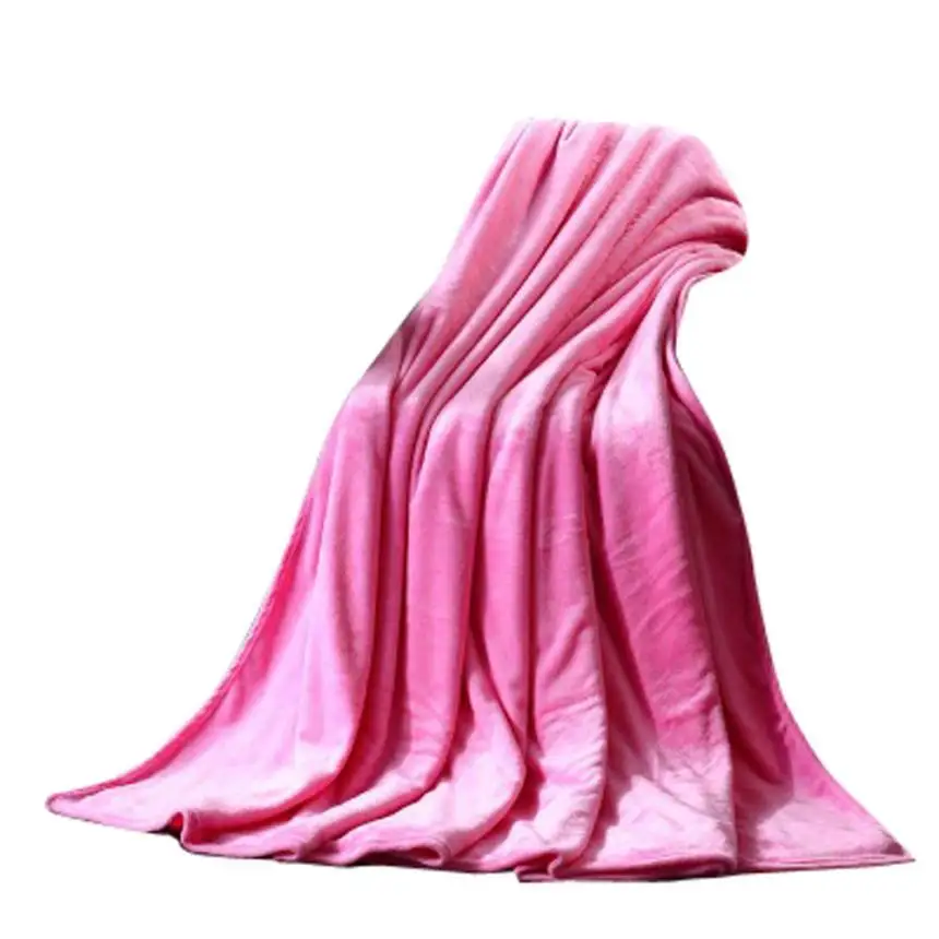 Небольшое супермягкое теплое одеяло 5 50*70 см однотонное микро плюшевое Флисовое