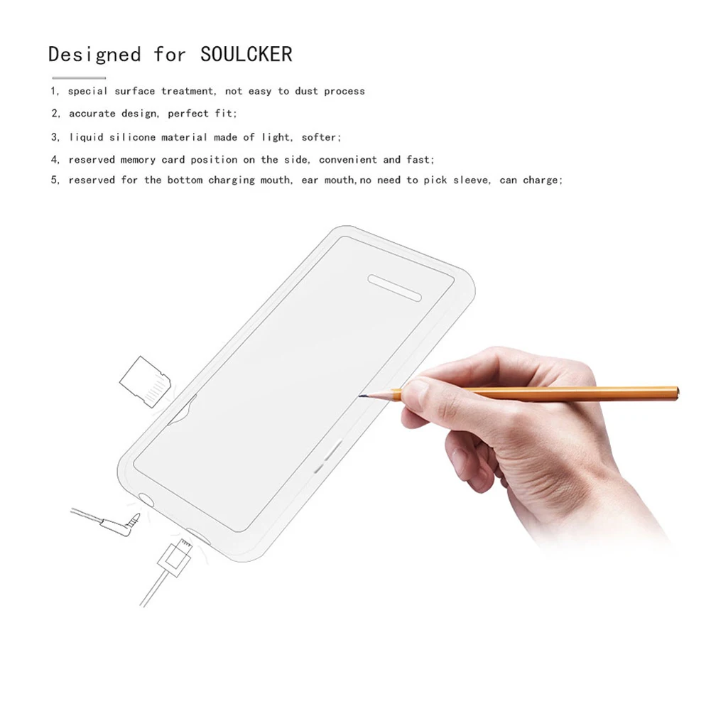 Пылезащитный нескользящий Гибкий Мягкий силиконовый чехол с защитой от царапин