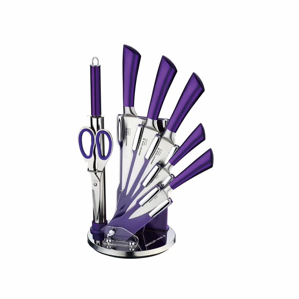 8 шт. набор кухонных ножей из нержавеющей стали градиентная цветная ручка с