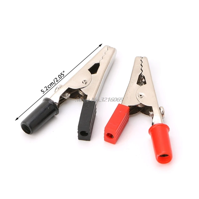 10 шт./лот пластиковые зажимы для кабелей с изолированными ручками под крокодила
