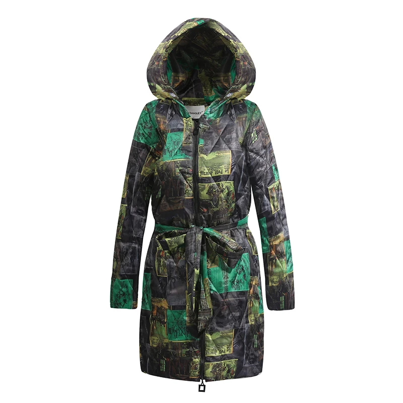 

2021NEW Fashion Winter Jacket Women Thick Warm Female Jacket Cotton Coat Parkas Long Women Hooded Plus Size Outerwear waistband