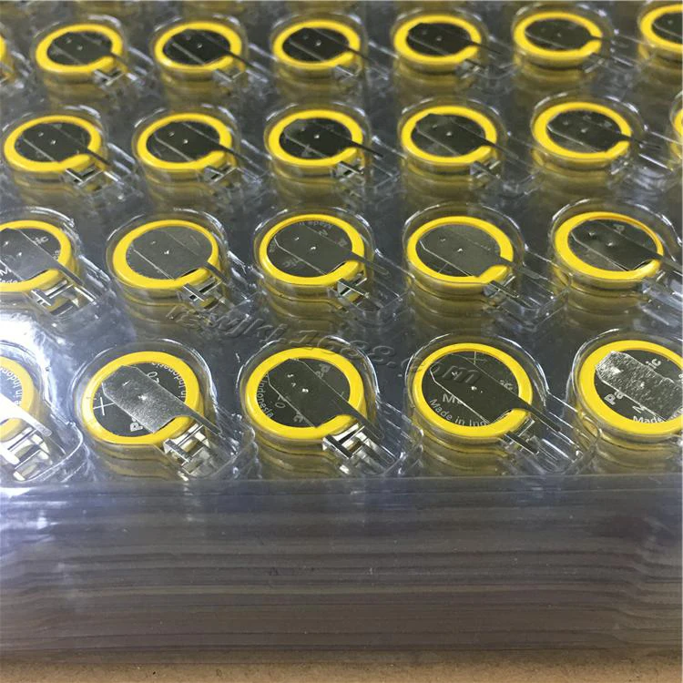 

25pcs/lot Panasonic ML1220 3V Rechargeable Batteries Cell CMOS RTC BIOS Back Up Button Coin Battery with solder feet ML 1220