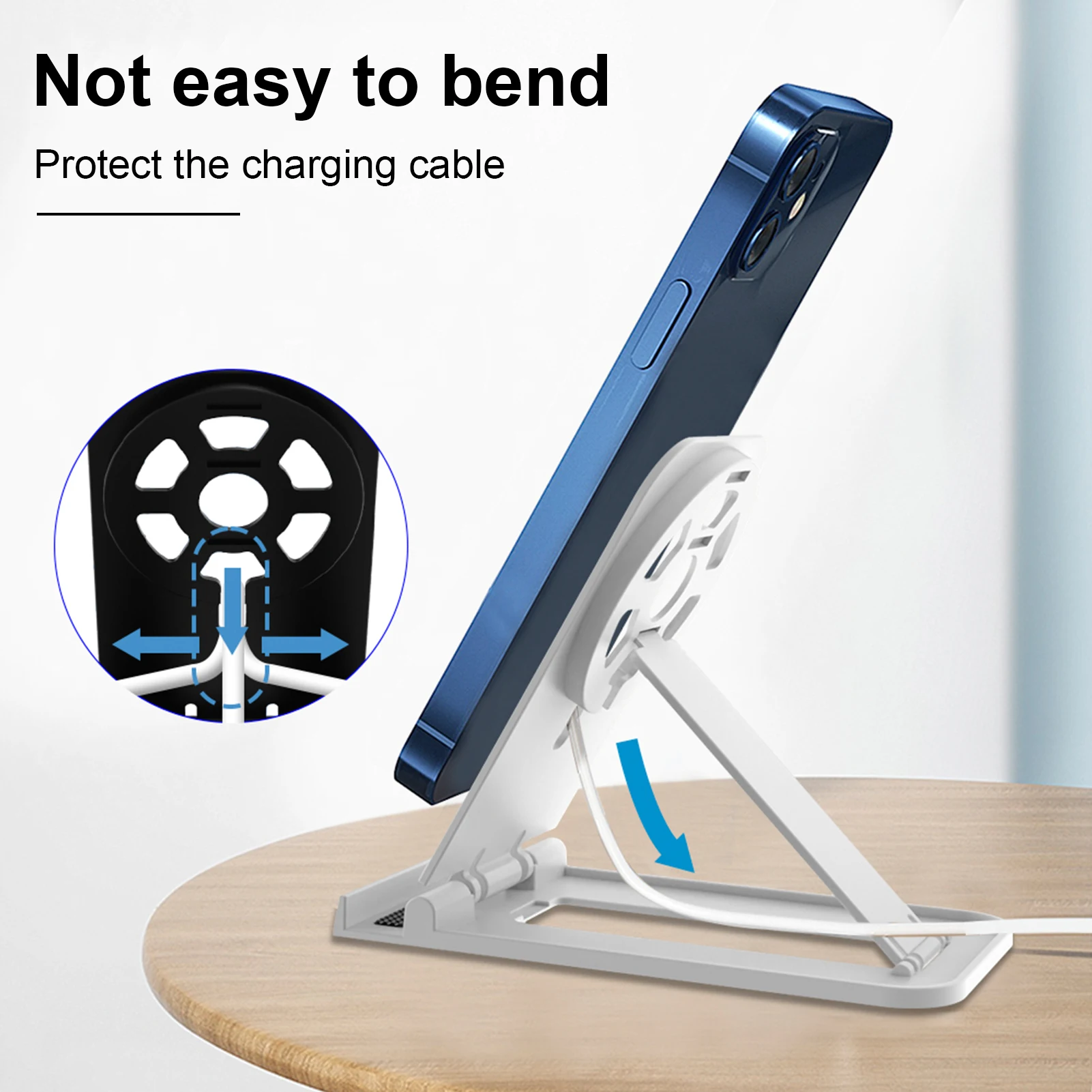 folding portable non slip wireless phone charger stand holder for iphone 12 magsafes desk power base dock cradle bracket free global shipping