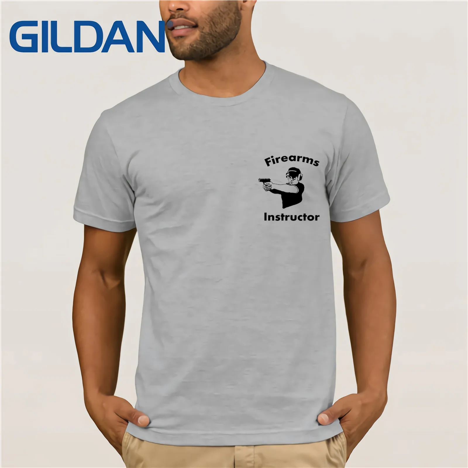 Firearms Instructor marksman sniper shooting 100% cotton olive green t-shirt O Neck Cotton Tees Tops Tee Shirt Present | Мужская одежда