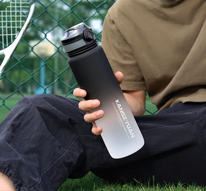 

Sport Water Bottles Portable tritan Gym bottle Anti-fall 1000ml Large Capacity Fitness Kettle plastic Drink Bottle BPA Free