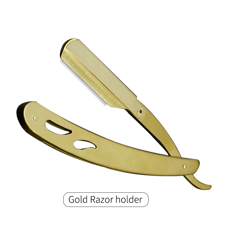 

Shaving Barber Tools Hair Razor and Blades Antique Black Folding Shaving Knife Stainless Steel Straight razor Holder