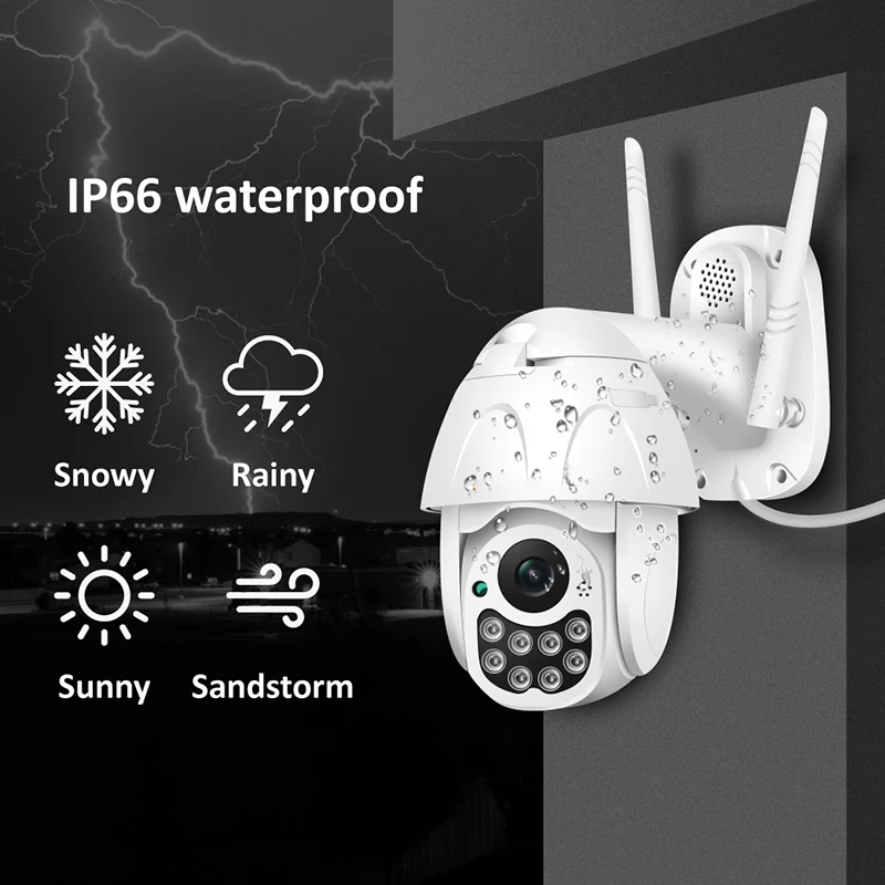 Ip камера Wi Fi 1080P Беспроводная PTZ скоростная купольная видеонаблюдения IR наружного