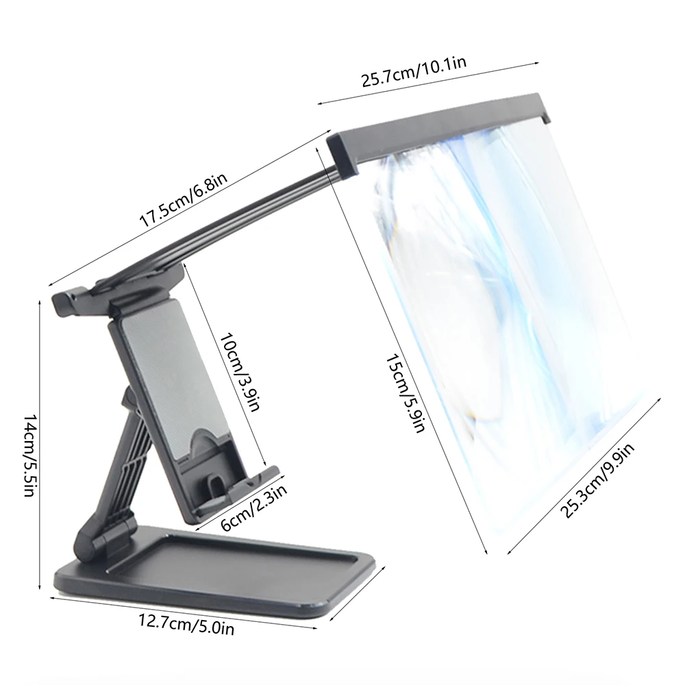 12 &quotраскладная Универсальный мобильный увеличитель для экрана телефона 3D видео