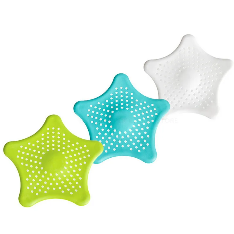 

Kitchen Silicone Five-pointed Star Sink Filter Sucker Bathroom Floor Drains Stopper Plug Sink Strainer Filter Shower