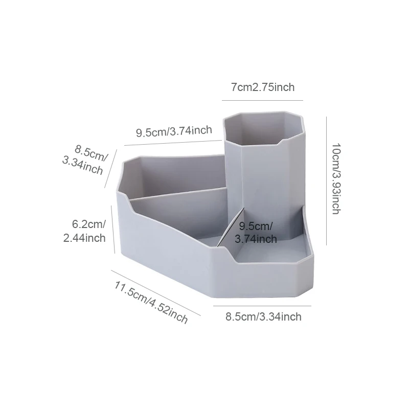 

Portable Cosmetic Storage Case Box Jewelry Office Container Organizer Women's Multipurpose Toiletries Accessories Item Supplies