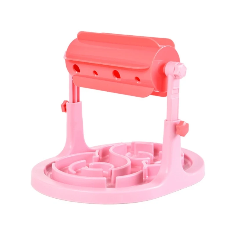 

Pet Dog Puppy Adjustable Height Slow Roller Feeder Leakage Food Puzzle Interactive Toy Feeding Dispenser