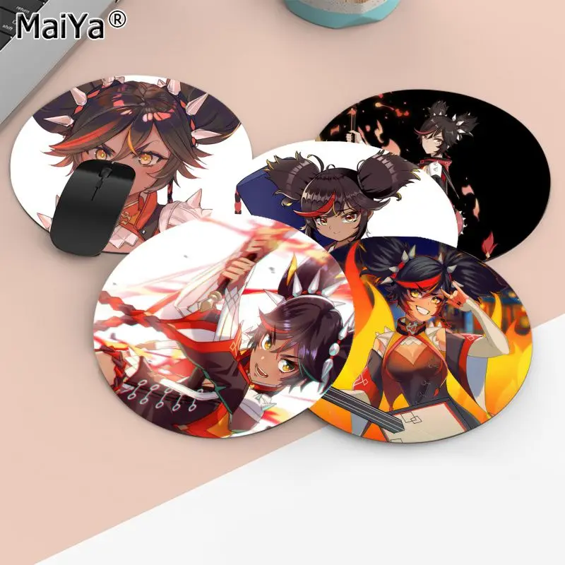 

MaiYa Funny Genshin Impact Xinyan Rubber PC Computer Gaming mousepad Anti-Slip Laptop PC Mice Pad Mat gaming Mousepad