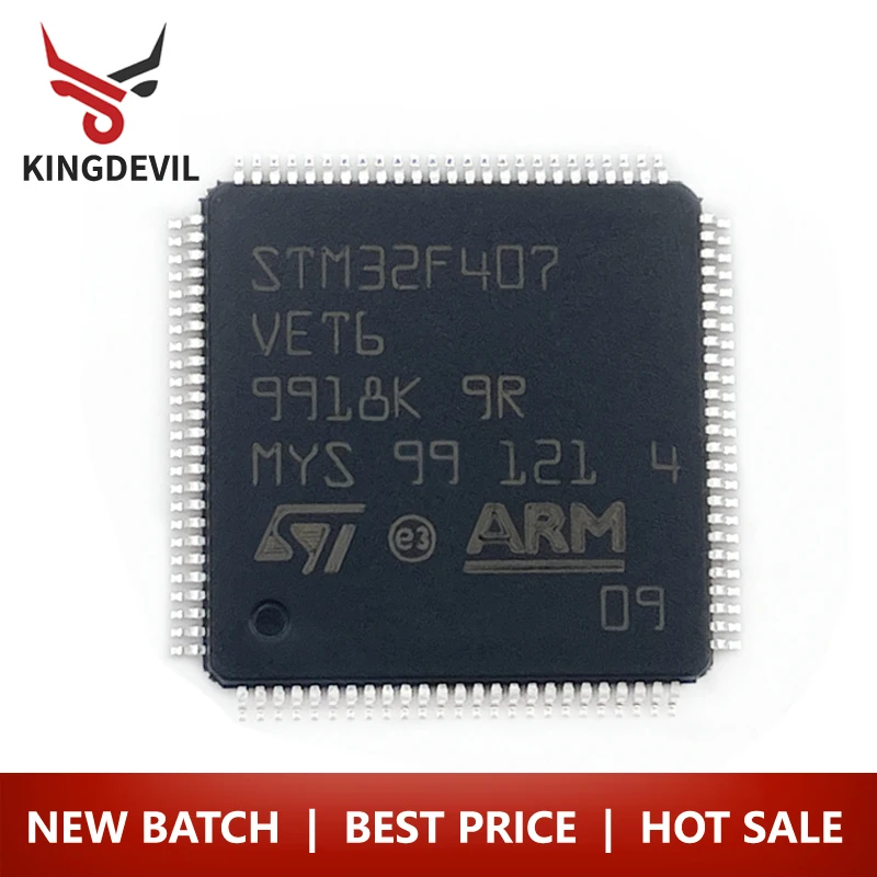 Оригинальный оригинальный одночиповый микроконтроллер STM32F407VET6 LQFP100 STM32 MCU STM32F4 -