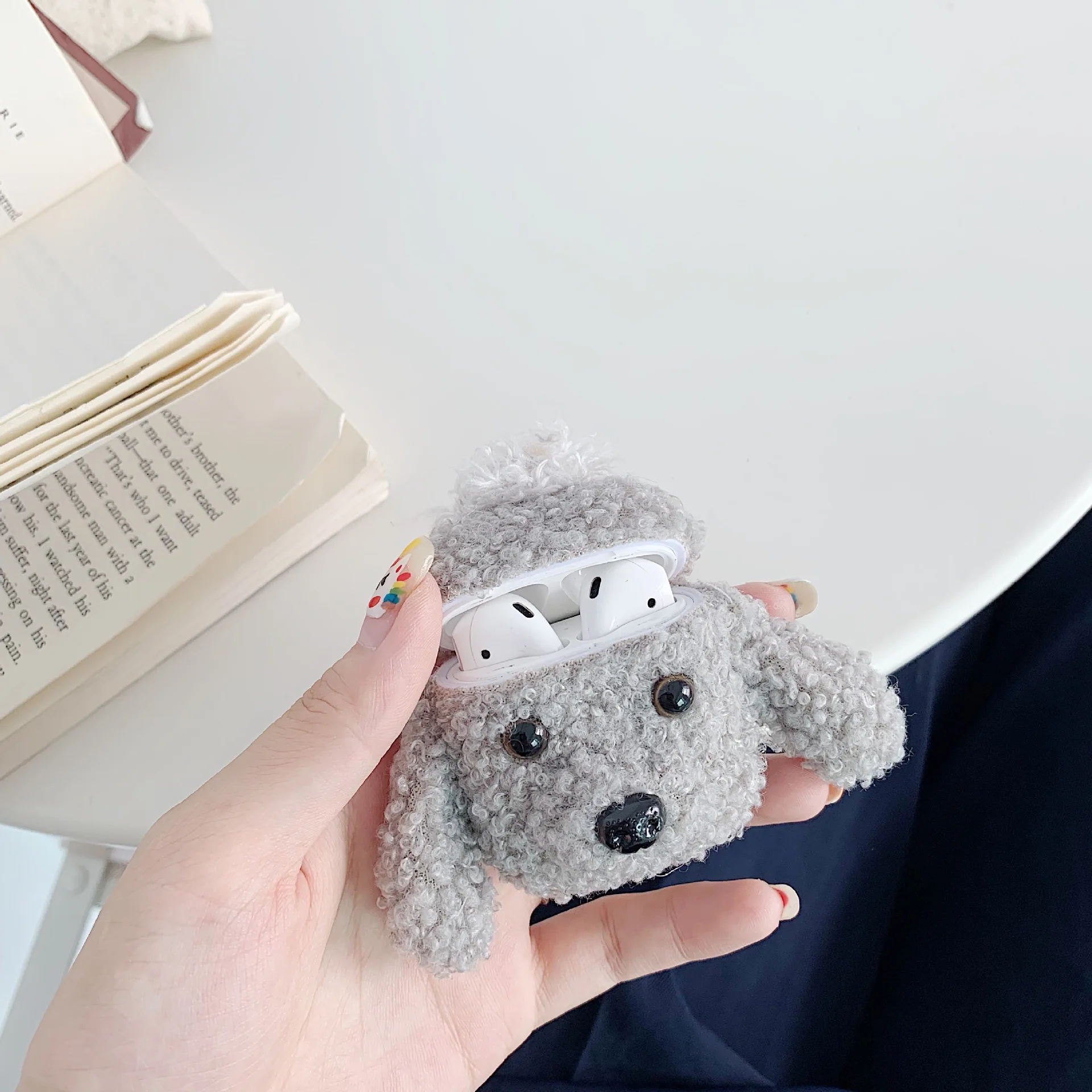 

Cartoon Cute plush Teddy dog silicone Earphone case For Apple airpods1/2 Universal protective cover Charging box Winter Gift