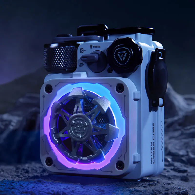 

new Mao king Mechanical Light Domrin Cube wireless Bluetooth speaker radio Wild AI smart Cyberpunk luminous metal speaker