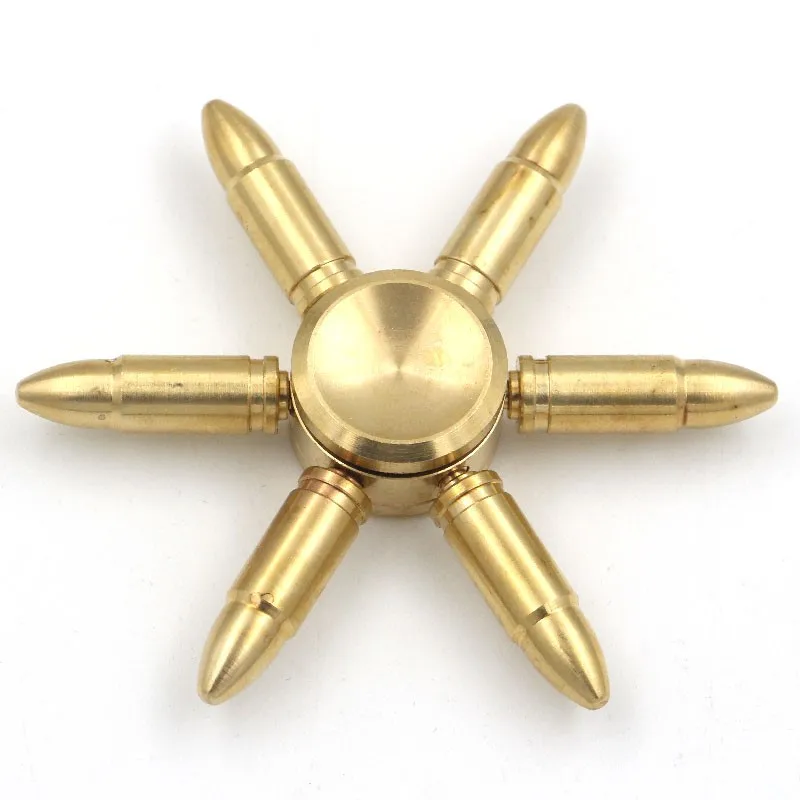Спиннер ручной из чистой меди фиджет-Спиннер с шестью рукавами пуля капли воды